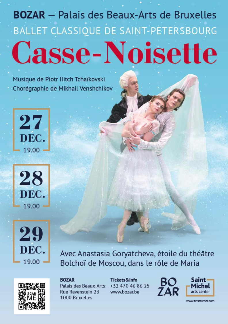 Affiche. Beaux-Arts. Casse-Noisette. The Nutcracker. Arts Center Saint-Michel. 2019-12-27